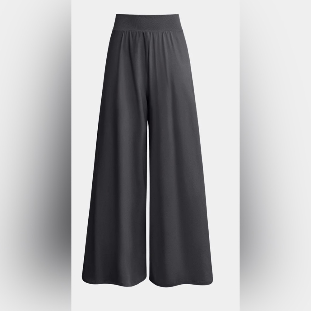 OQQ Gray Wide Leg High-Waisted Pants